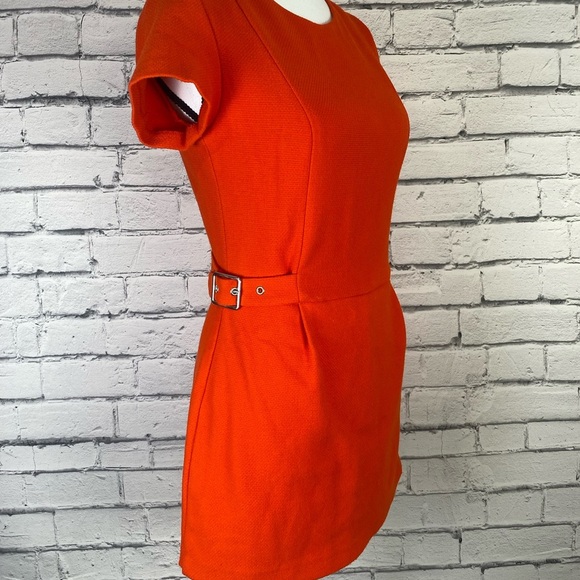 Zara Orange Boho Mini Dress Romper size Medium - Picture 3 of 7